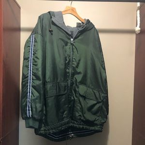 Jonathan stone men’s green hooded coat size large